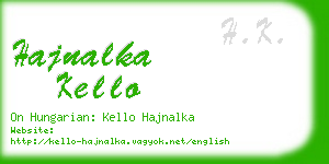 hajnalka kello business card